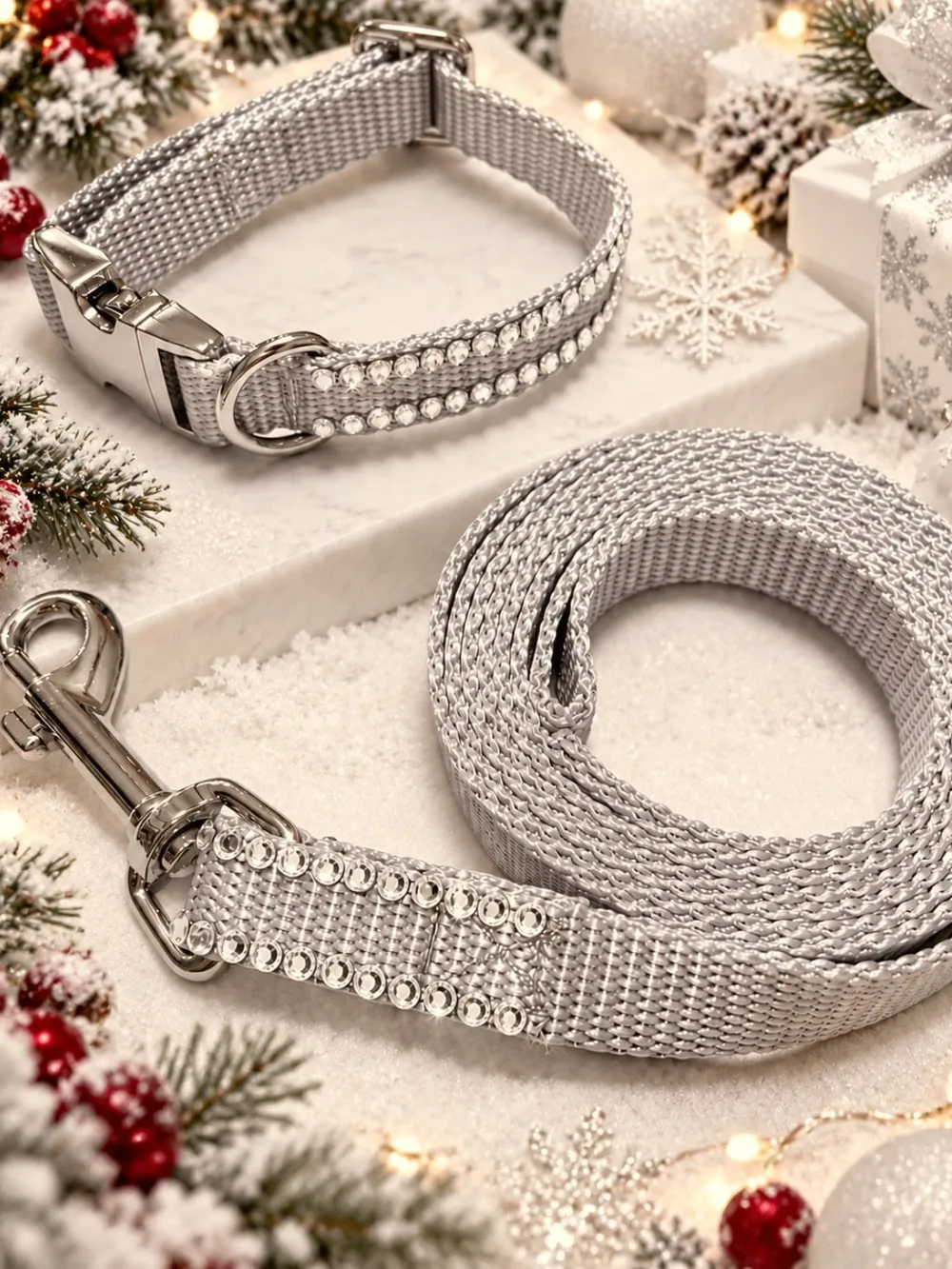 Rhinestone Collar and Leash