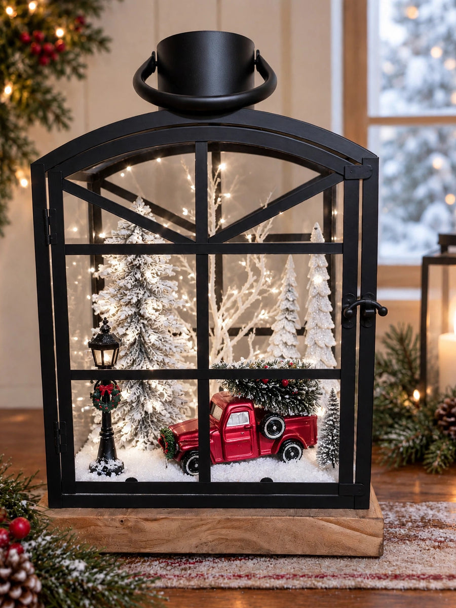 Fireside Holiday Lantern